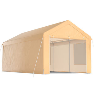 10 x 20 Feet Heavy-Duty Steel Portable Carport Car Canopy Shelter-Yellow - Premium Outdoor Storage & Garages from Rapidvehicles - Just $442.19! Shop now at Rapidvehicles