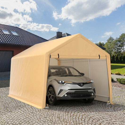 9 x 17 Feet Heavy Duty Carport Canopy-Yellow - Premium Outdoor Storage & Garages from Rapidvehicles - Just $394.88! Shop now at Rapidvehicles