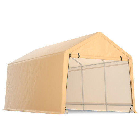 9 x 17 Feet Heavy Duty Carport Canopy-Yellow - Premium Outdoor Storage & Garages from Rapidvehicles - Just $394.88! Shop now at Rapidvehicles