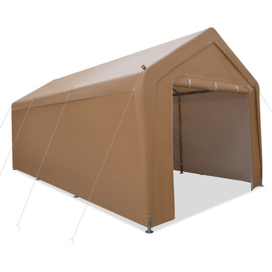 10 x 20 Feet Portable Garage Tent Carport with Galvanized Steel - Premium Outdoor > Outdoor Storage & Garages > Carports from Rapidvehicles - Just $423.08! Shop now at Rapidvehicles