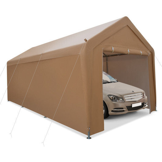 10 x 20 Feet Portable Garage Tent Carport with Galvanized Steel - Premium Outdoor > Outdoor Storage & Garages > Carports from Rapidvehicles - Just $423.08! Shop now at Rapidvehicles