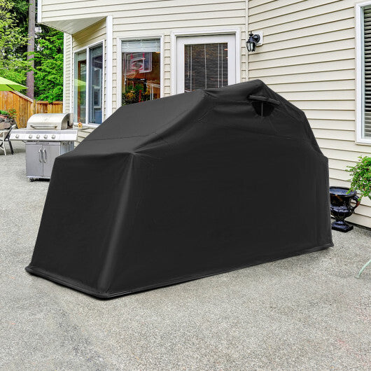 Outdoor Motorcycle Shelter Waterproof Motorbike Storage Tent with Cover-Black - Color: Black - Premium Outdoor > Outdoor Storage & Garages > Carports from Rapidvehicles - Just $221.19! Shop now at Rapidvehicles