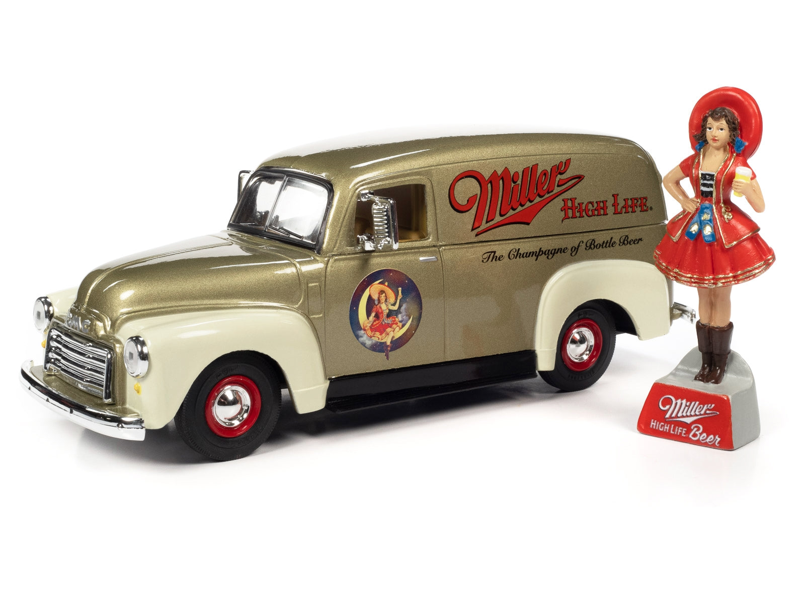 1951 GMC Sedan Delivery Gold Metallic and Beige "Miller High - Premium GMC Models from Autoworld - Just $98.99! Shop now at Rapidvehicles