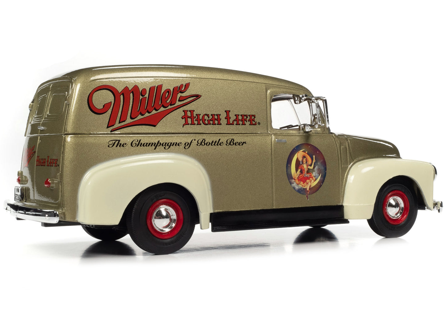 1951 GMC Sedan Delivery Gold Metallic and Beige "Miller High - Premium GMC Models from Autoworld - Just $98.99! Shop now at Rapidvehicles