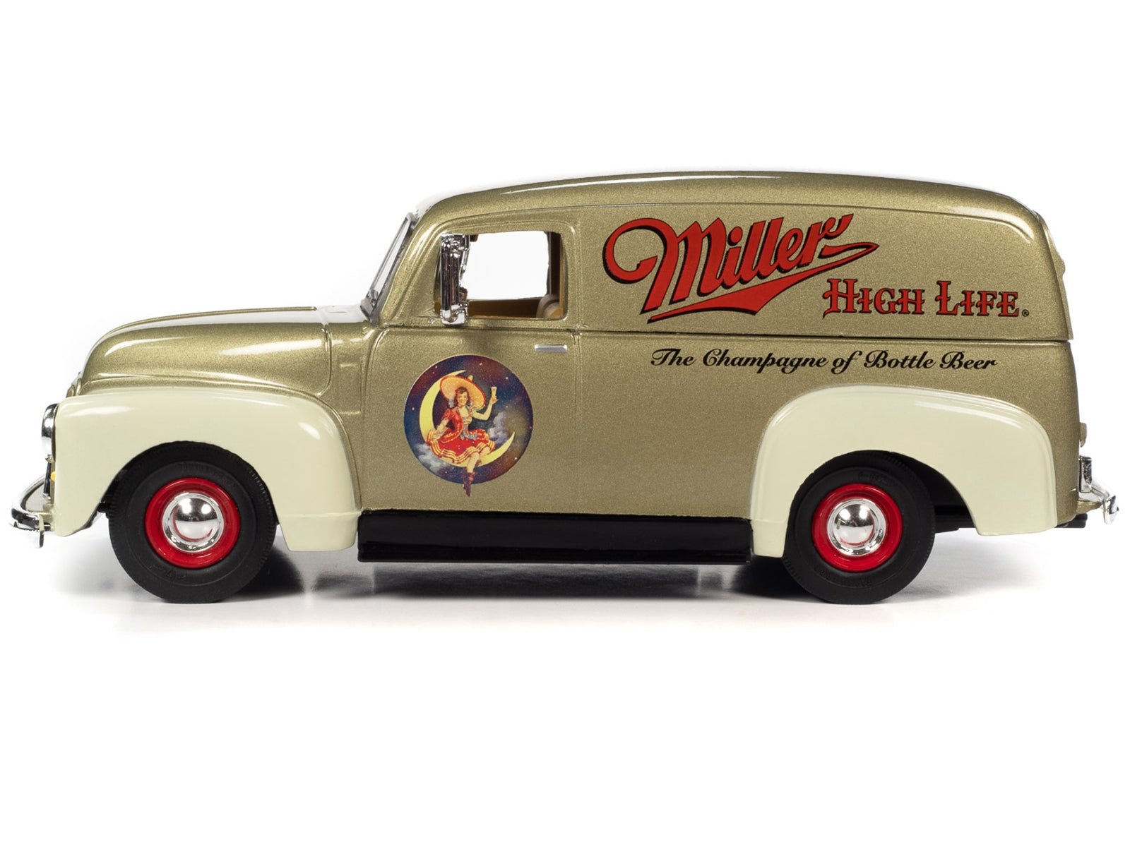 1951 GMC Sedan Delivery Gold Metallic and Beige "Miller High - Premium GMC Models from Autoworld - Just $98.99! Shop now at Rapidvehicles