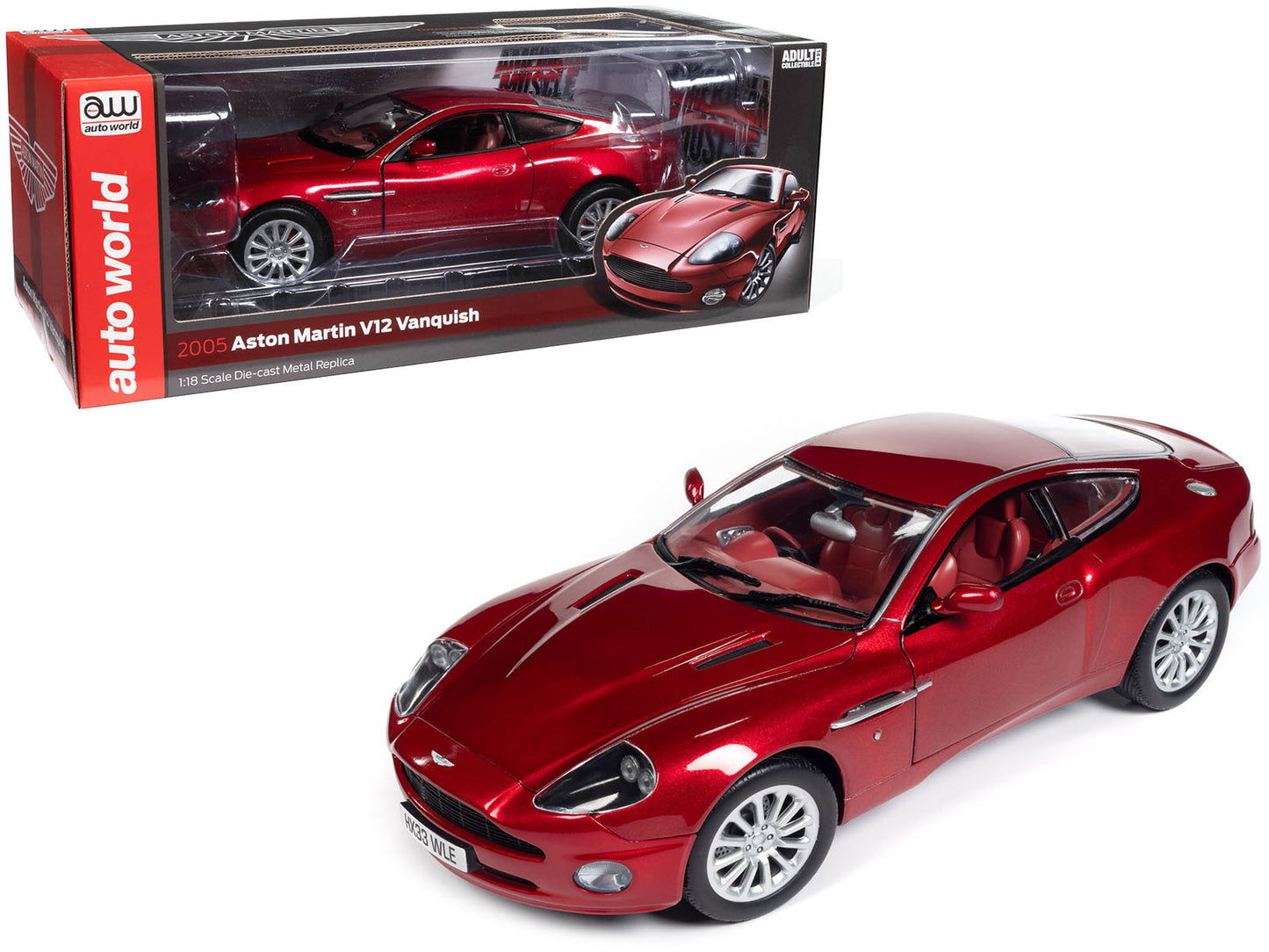 2005 Aston Martin V12 Vanquish RHD (Right Hand Drive) Toro Red - Premium Aston Martin Models from Autoworld - Just $131.39! Shop now at Rapidvehicles