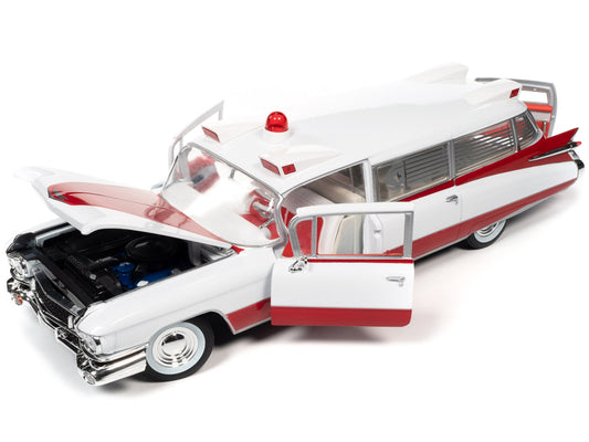 1959 Cadillac Eldorado Ambulance Red and White 1/18 Diecast Model - Premium Cadillac Models from Autoworld - Just $120.89! Shop now at Rapidvehicles