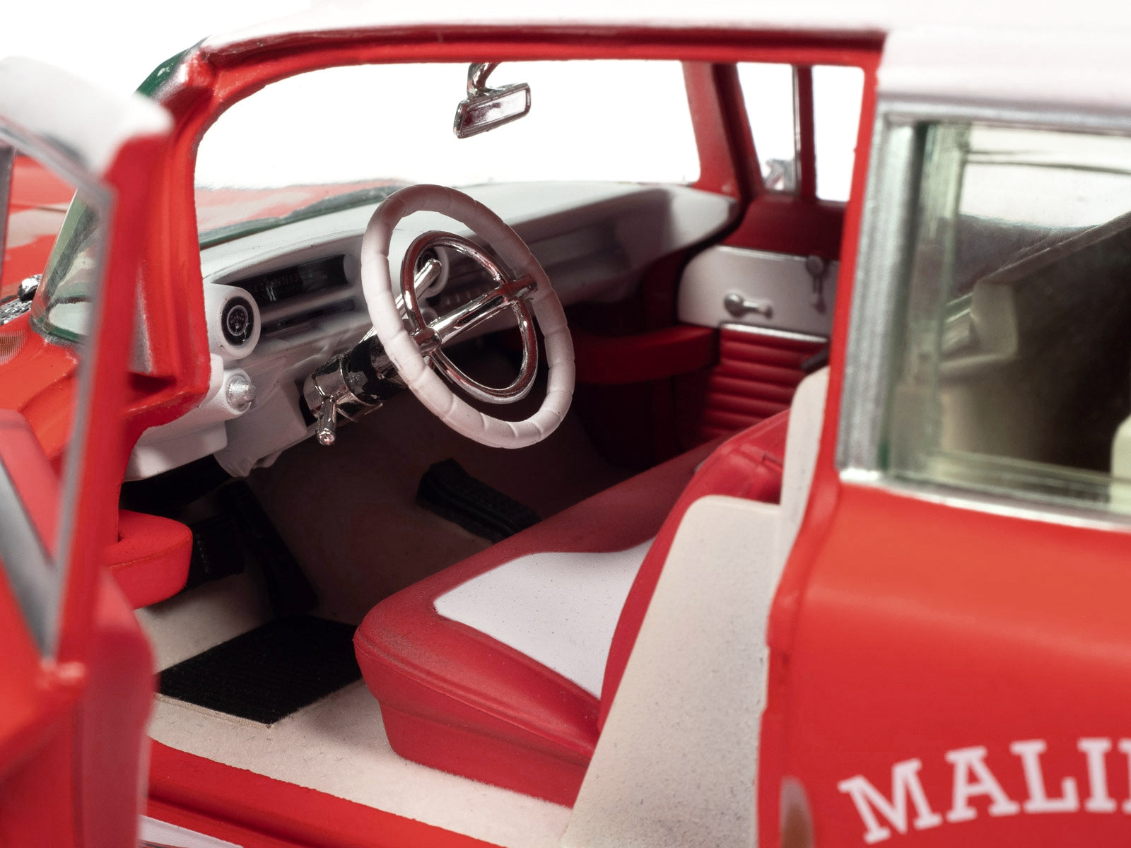 1959 Cadillac Eldorado Ambulance Red with White Top "Malibu Beach - Premium Cadillac Models from Autoworld - Just $120.99! Shop now at Rapidvehicles