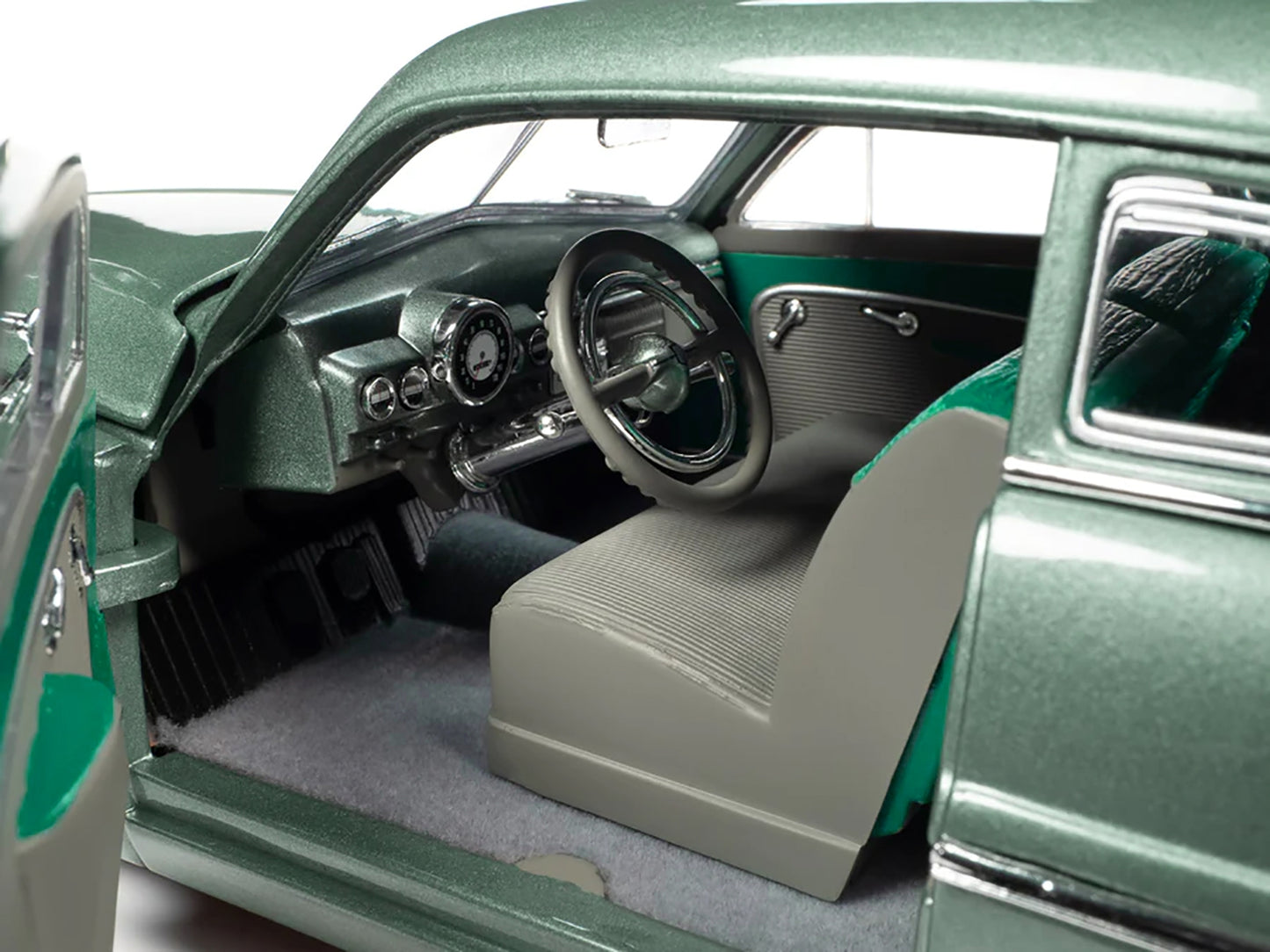 1949 Mercury Eight Coupe Berwick Green Metallic with Green and - Premium Mercury Models from Autoworld - Just $131.39! Shop now at Rapidvehicles