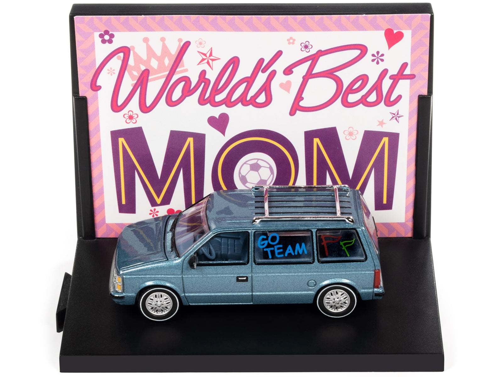 2018 Ford F-150 Pickup Truck Red and 1984 Dodge Caravan Minivan Blue Metallic "World's Best Mom and Dad" Set of 2 Pieces 1/64 Diecast Model Cars by Auto World - Premium Ford Models from Autoworld - Just $29.99! Shop now at Rapidvehicles