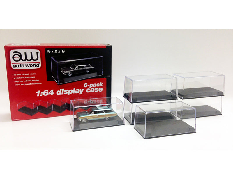 6 Collectible Display Show Cases for 1/64 Scale Model Cars by Auto World free shipping USA