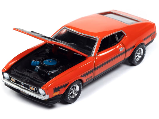 1971 Ford Mustang Boss 351 Calypso Coral Orange with Black Hood - Premium Mustang Models from Autoworld - Just $25.07! Shop now at Rapidvehicles