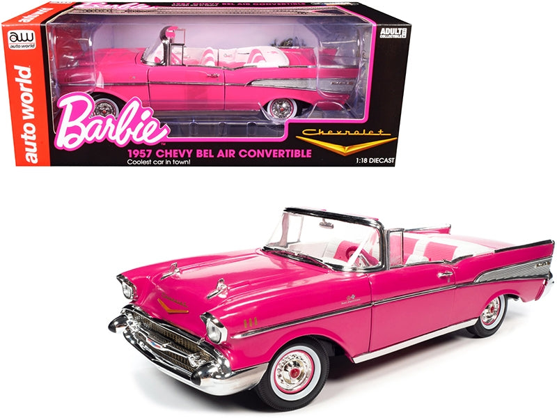 1957 Chevrolet Bel Air Convertible Pink "Barbie" "Silver Screen - Premium Movie/TV Series Models from Autoworld - Just $170.09! Shop now at Rapidvehicles