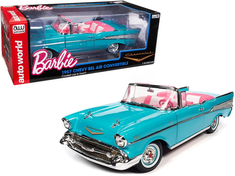 1957 Chevrolet Bel Air Convertible Aqua Blue with Pink Interior - Premium Movie/TV Series Models from Autoworld - Just $114.19! Shop now at Rapidvehicles