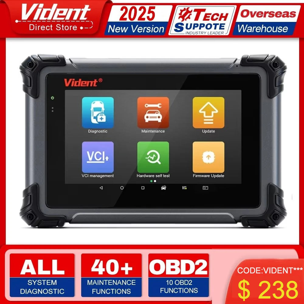 Vident iSmart800Pro Car Scanner All System Diagnosis 40 Reset Function OBDII Full Function Key Fob Programming Scanner Tool