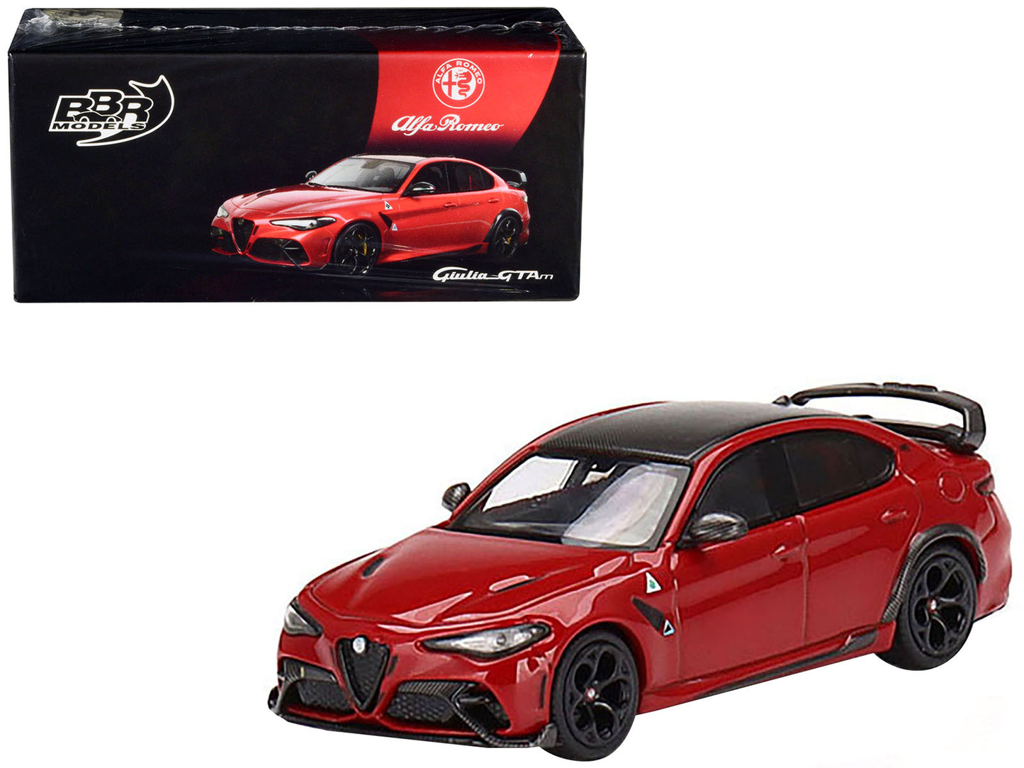 Alfa Romeo Giulia GTAm Rosso GTA Red with Carbon Top 1/64 Diecast