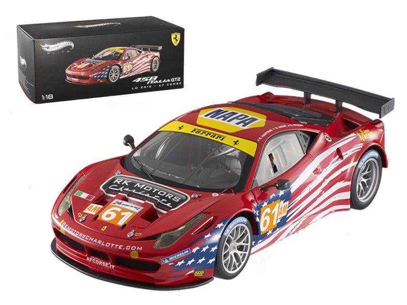 Elite Ferrari 458 Italia GT2 #61 LM 2012 AF Corse 1/18 Diecast Car Model by Hot Wheels - Premium Ferrari Models from Hotwheels - Just $149.79! Shop now at Rapidvehicles