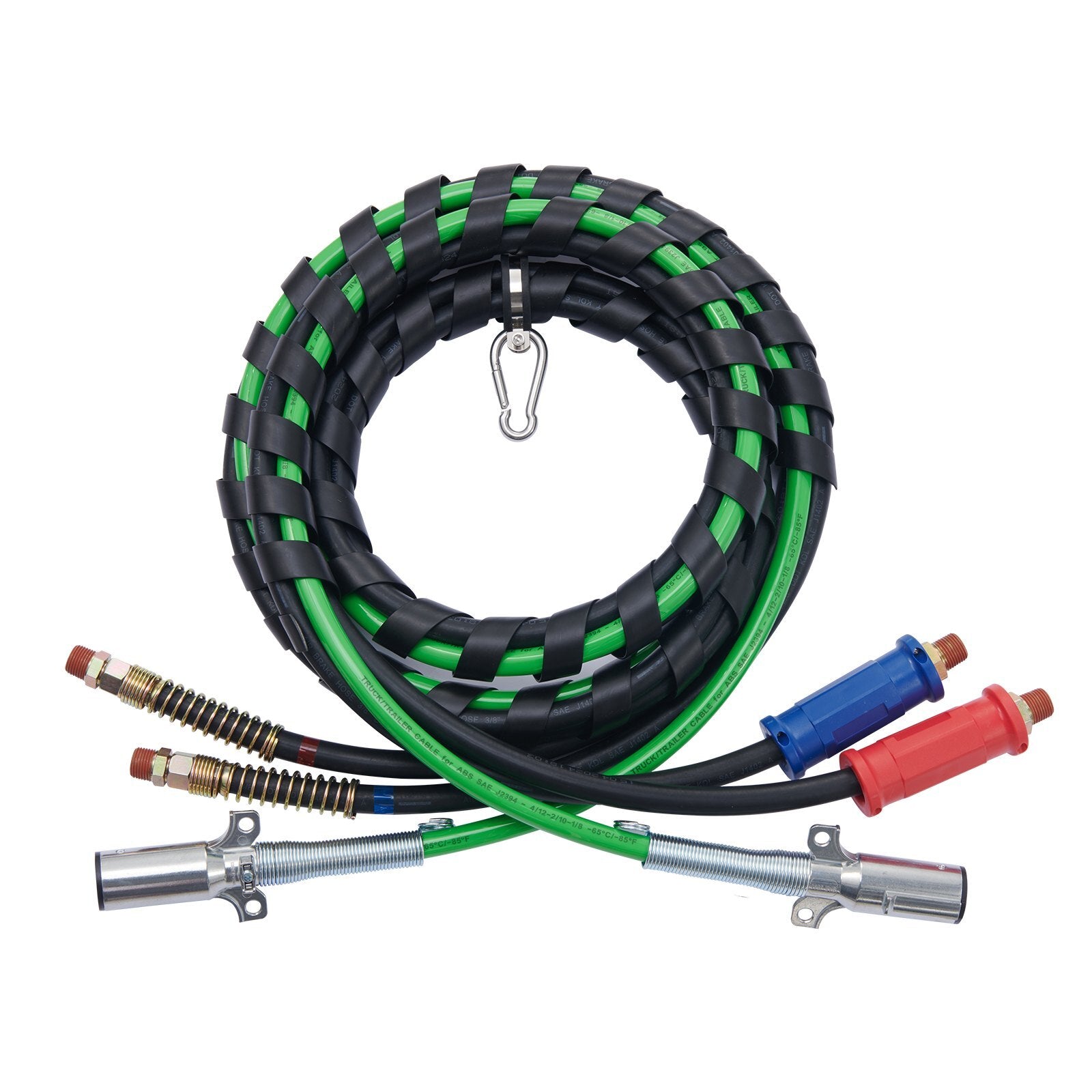 VEVOR 15FT Semi Truck Air Lines Kit, 3-in-1 Air Hoses & ABS Power Line for Semi Truck Trailer Tractor, 7-Way Plug Electrical Cord Cable and Rubber Air Lines Hose Assembly Kit with Hook & Teflon Tape - Premium Brake System from VEVOR - Just $107.79! Shop now at Rapidvehicles