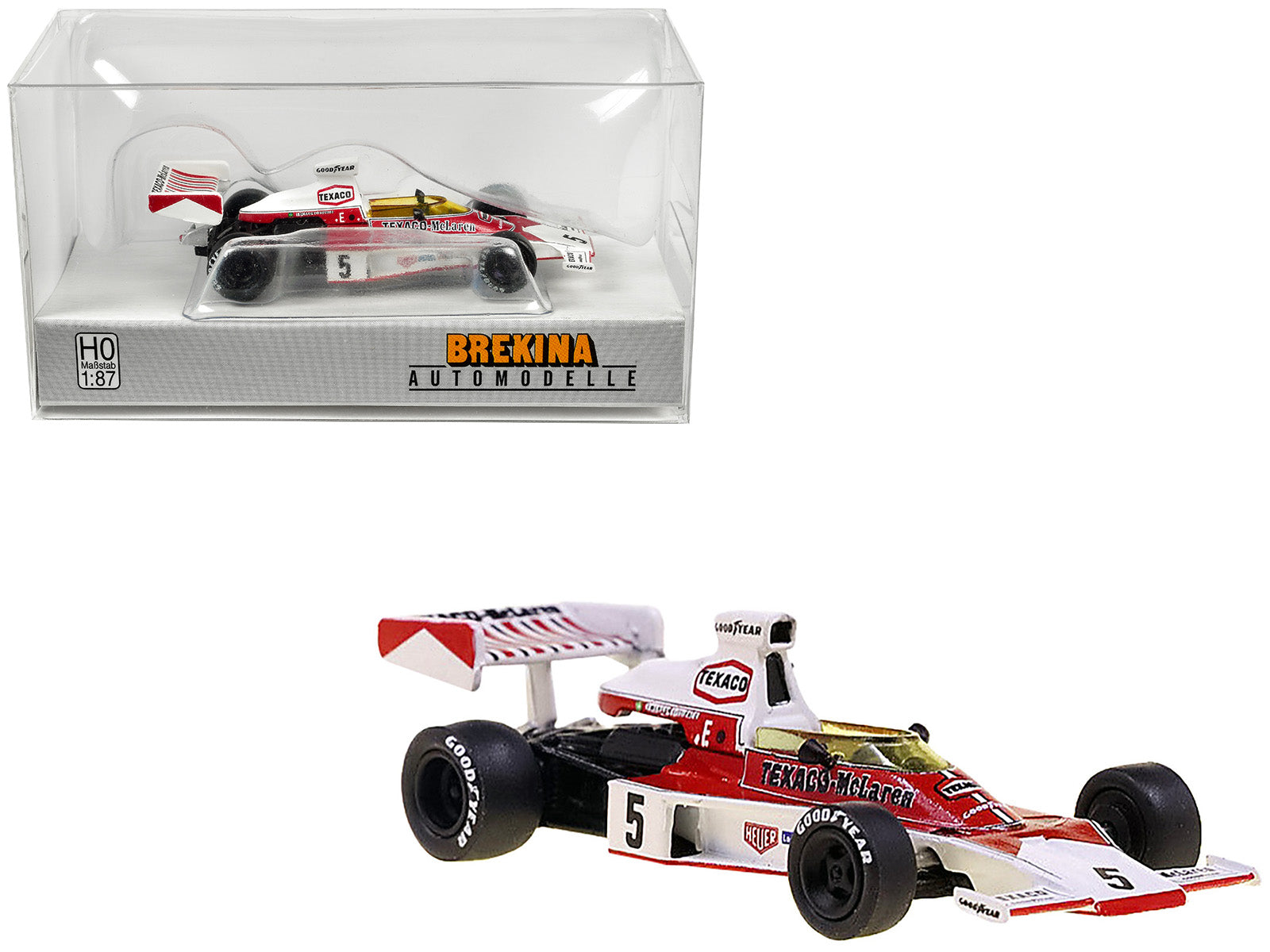 McLaren M23 #5 Emerson Fittipaldi "Formula One F1 World Championship" (1974) 1/87 (HO) Scale Model Car by Brekina - Premium  from Brekina - Just $39.99! Shop now at Rapidvehicles