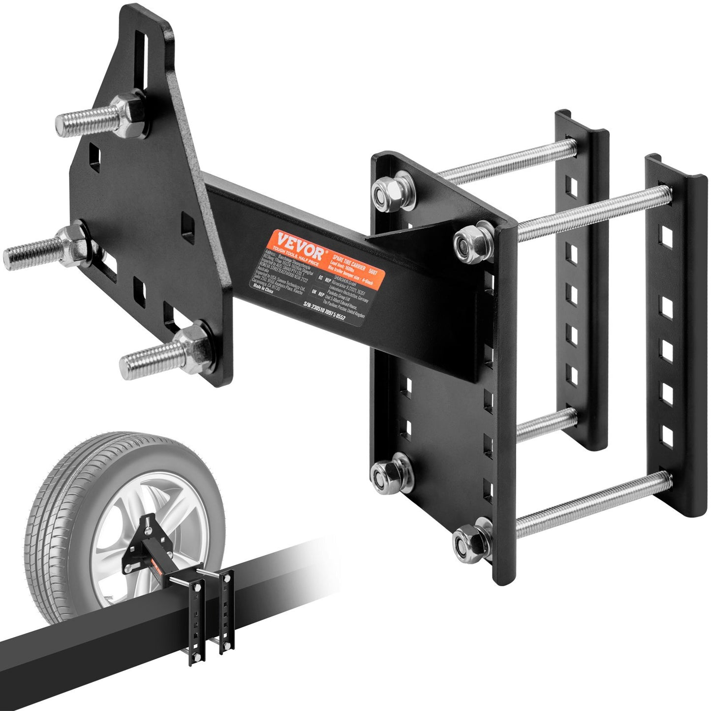 VEVOR Spare Tire Carrier, Trailer Spare Tire Mount, 160 lbs - Premium Spare Tire Carrier from VEVOR - Just $57.99! Shop now at Rapidvehicles