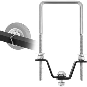 VEVOR Spare Tire Carrier, U-Bolt Zinc Plated Spare Tire Mount Bracket Side Mount with Lock, 160 lbs Capacity, 4 & 5 Lugs Wheels on 4", 4.5", 5" Bolt Patterns, for Trailer Tongue, Marine Trailer - Premium Spare Tire Carrier from VEVOR - Just $29.99! Shop now at Rapidvehicles