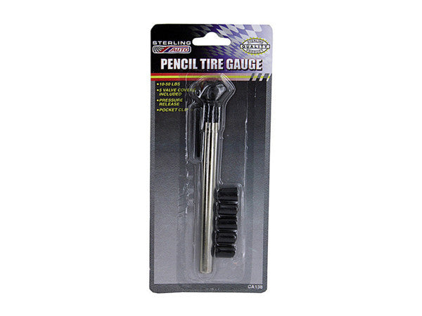 Pencil Tire Gauge with Valve Covers ( Case of 144 ) - Premium Auto Care & Maintenance from Rapidvehicles - Just $217.99! Shop now at Rapidvehicles