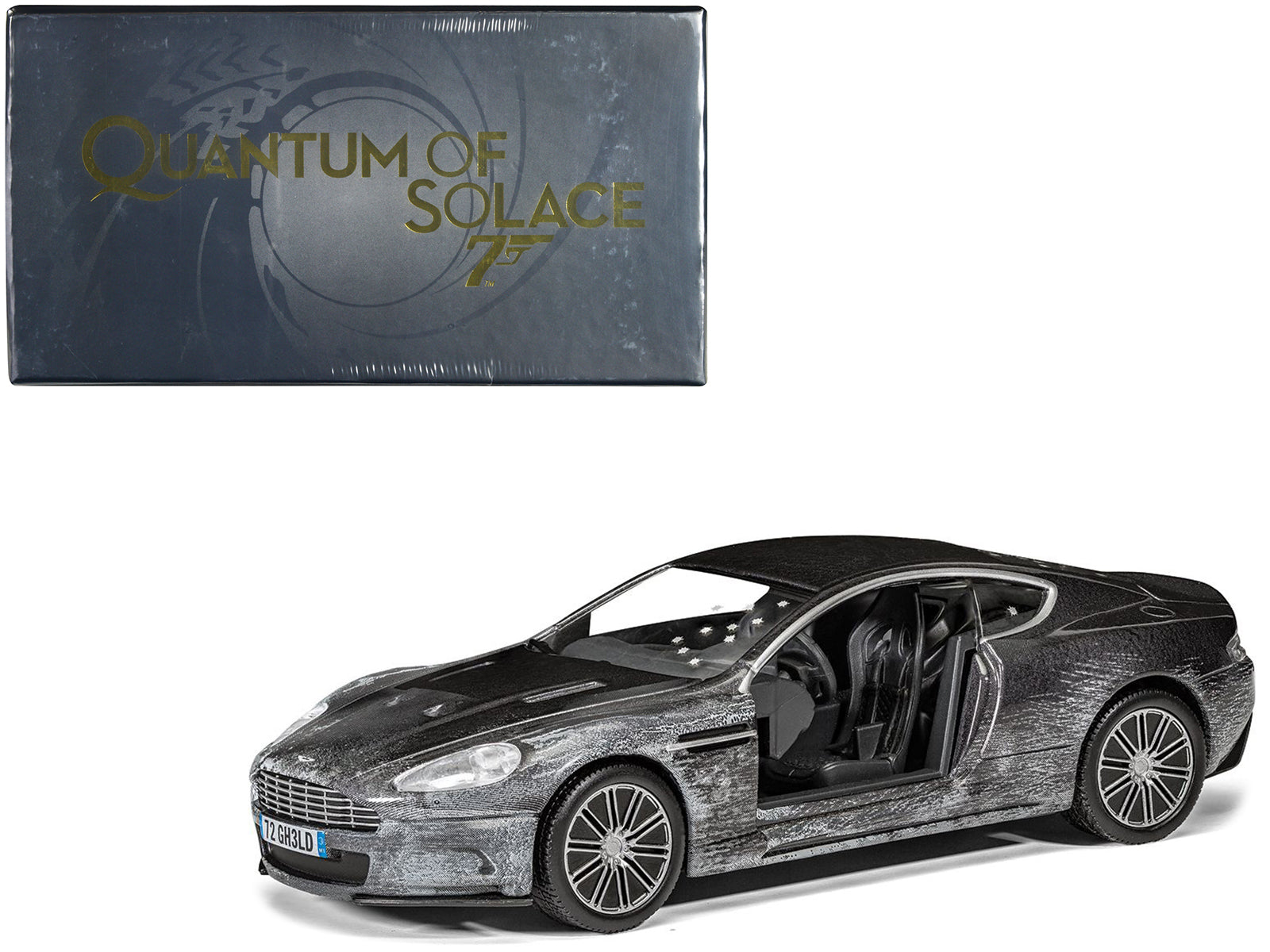 Aston Martin DBS Gray Metallic (Damaged Version) James Bond 007 "Quantum of Solace" (2008) Movie Diecast Model Car by Corgi free shipping USA