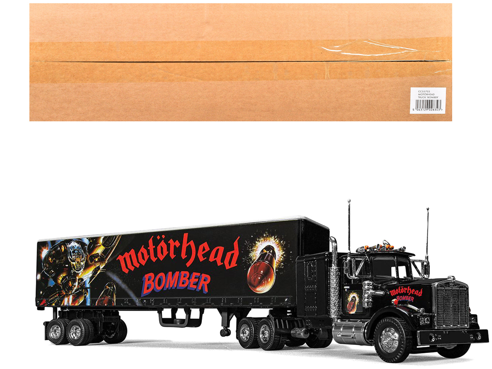 "Motorhead Bomber" Transport Truck Black 1/50 Diecast Model by Corgi free shipping USA