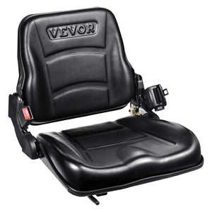 VEVOR Universal Forklift Seat, Fold Down Tractor Seat with Adjustable Angle Back, Micro Switch and Retractable Seatbelt, 6.3-13.4 inch Slot Forklift Seat for Tractor Loader Excavator - Premium Tractor Seat from VEVOR - Just $155.09! Shop now at Rapidvehicles