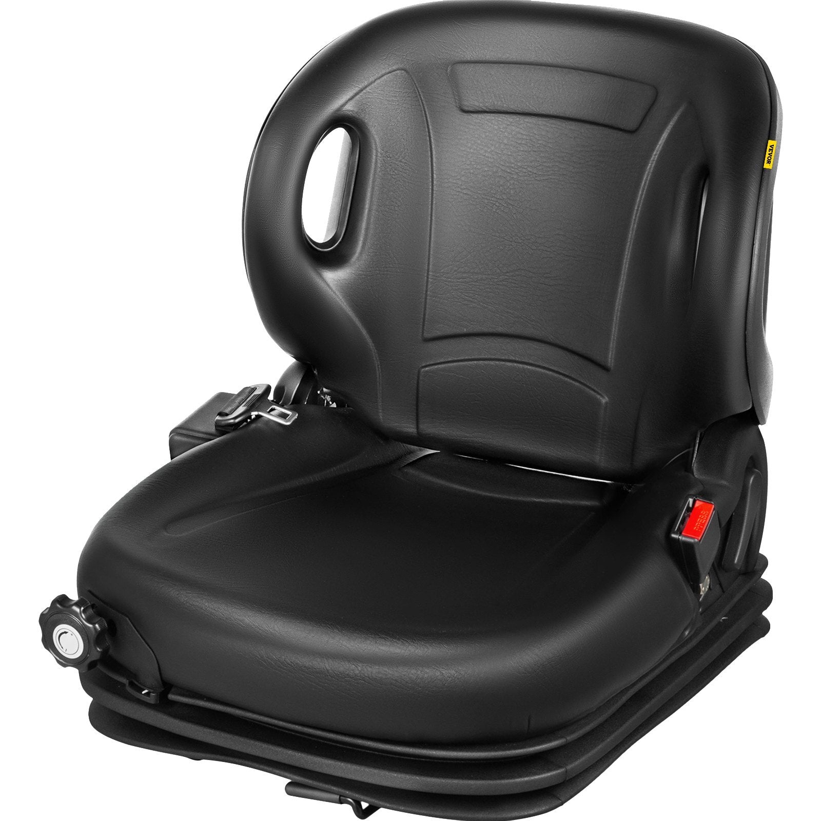 VEVOR Universal Tractor Seat With Retractable Seat Belt Switch, Forklift Seat, Lawn Mower Seat, Equipment Seat Compatible With Hyster, Tcm, Mitsubishi, And Nissan , Black - Premium Tractor Seat from VEVOR - Just $252.19! Shop now at Rapidvehicles