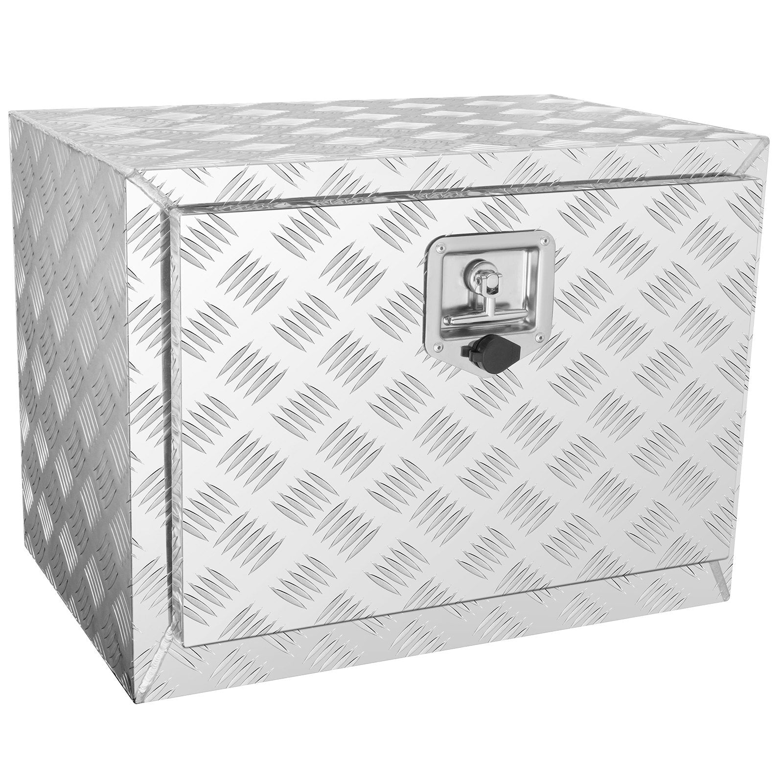 VEVOR Underbody Truck Box, 24"17"18" Pickup Storage Box, Heavy Duty Aluminum Diamond Plate Tool Box with Lock and Keys, Waterproof Trailer Storage Box with T-Handle Latch for Truck, Van, Trailer - Premium Truck Tool Boxes from VEVOR - Just $172.01! Shop now at Rapidvehicles