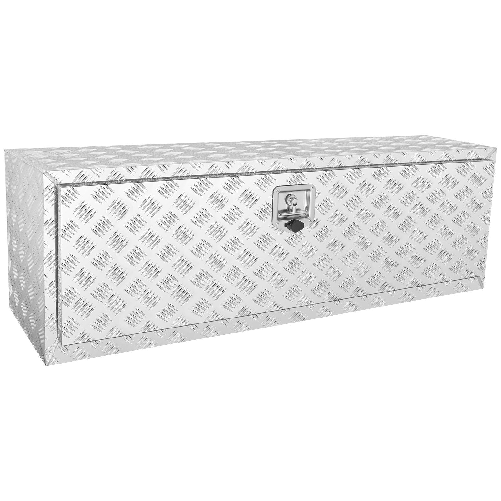 VEVOR Underbody Truck Box, 48"17"18" Pickup Storage Box, Heavy Duty Aluminum Diamond Plate Tool Box with Lock and Keys, Waterproof Trailer Storage Box with T-Handle Latch for Truck, Van, Trailer - Premium Truck Tool Boxes from VEVOR - Just $306.99! Shop now at Rapidvehicles