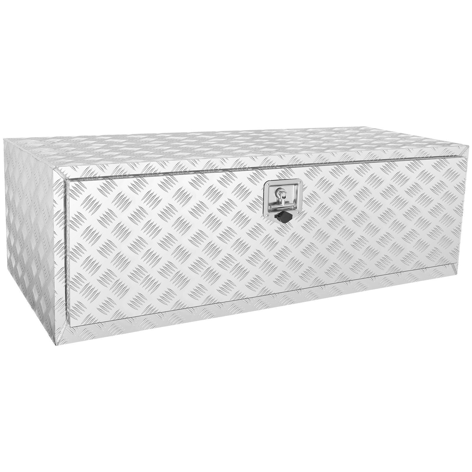 VEVOR Underbody Truck Box, 48"24"24" Pickup Storage Box, Heavy Duty Aluminum Diamond Plate Tool Box with Lock and Keys, Waterproof Trailer Storage Box with T-Handle Latch for Truck, Van, Trailer - Premium Truck Tool Boxes from VEVOR - Just $686.66! Shop now at Rapidvehicles