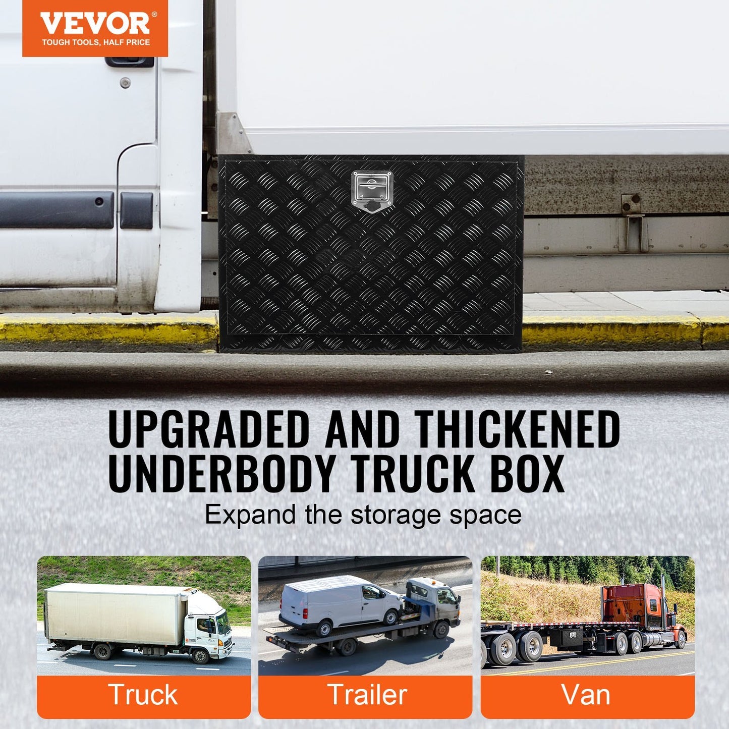 VEVOR Underbody Aluminum Truck Tool Box 36" x 24" x 24" Trailer - Premium Truck Tool Boxes from VEVOR - Just $583.73! Shop now at Rapidvehicles