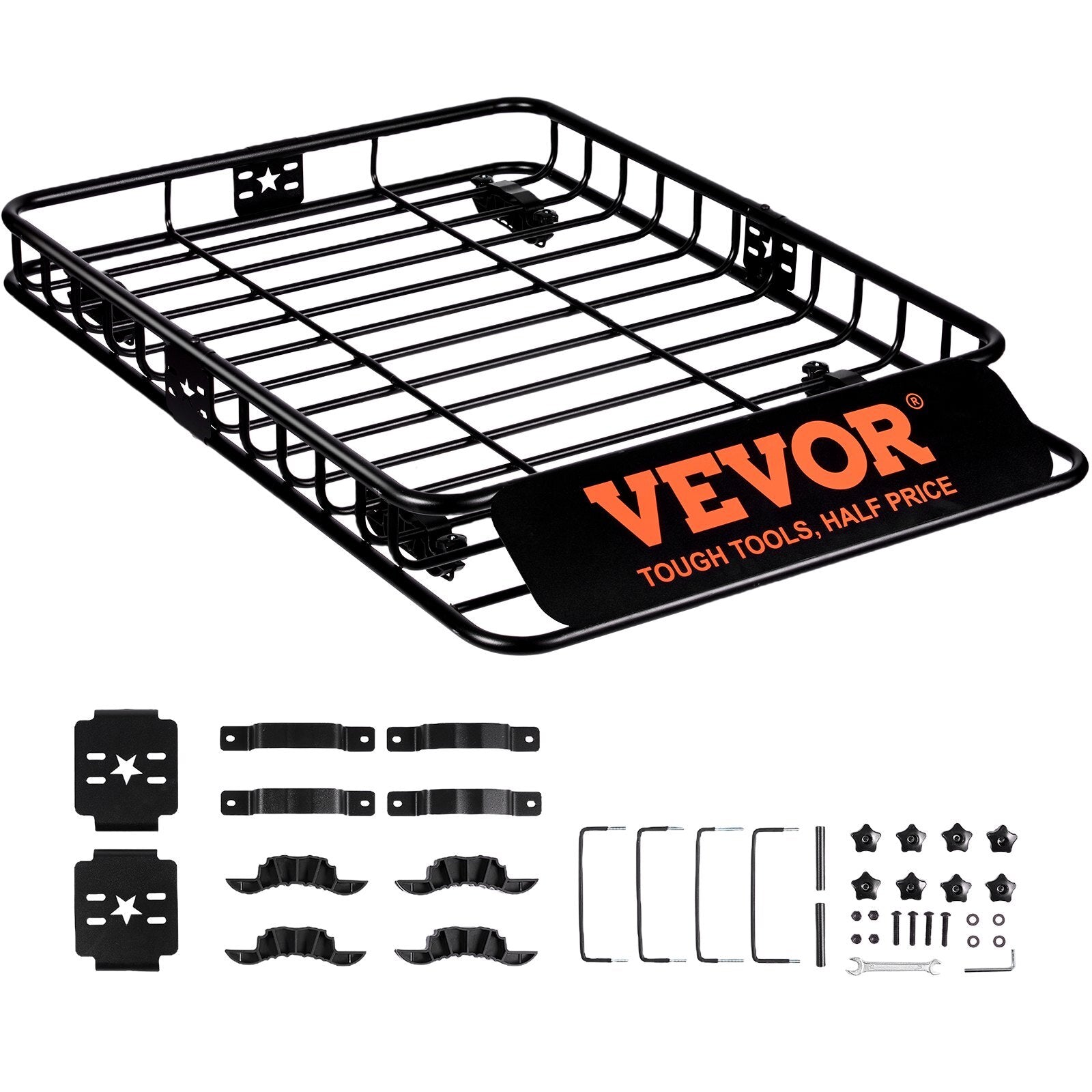 VEVOR Roof Rack Cargo Basket 200 LBS Capacity 46"x36"x4.5" for SUV Truck Cars - Premium Cargo Rack from VEVOR - Just $155.99! Shop now at Rapidvehicles