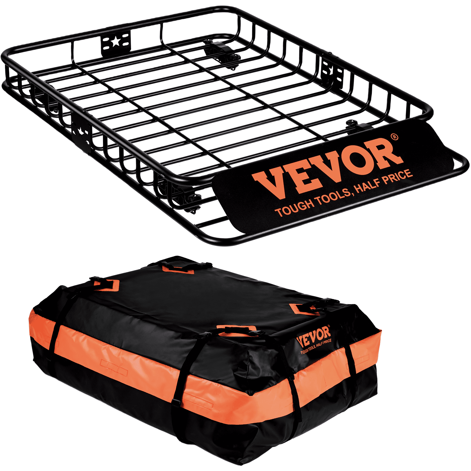 VEVOR Roof Rack Cargo Basket 200 LBS 51"x36"x5" for SUV Truck with Luggage Bag - Premium Cargo Rack from VEVOR - Just $205.39! Shop now at Rapidvehicles