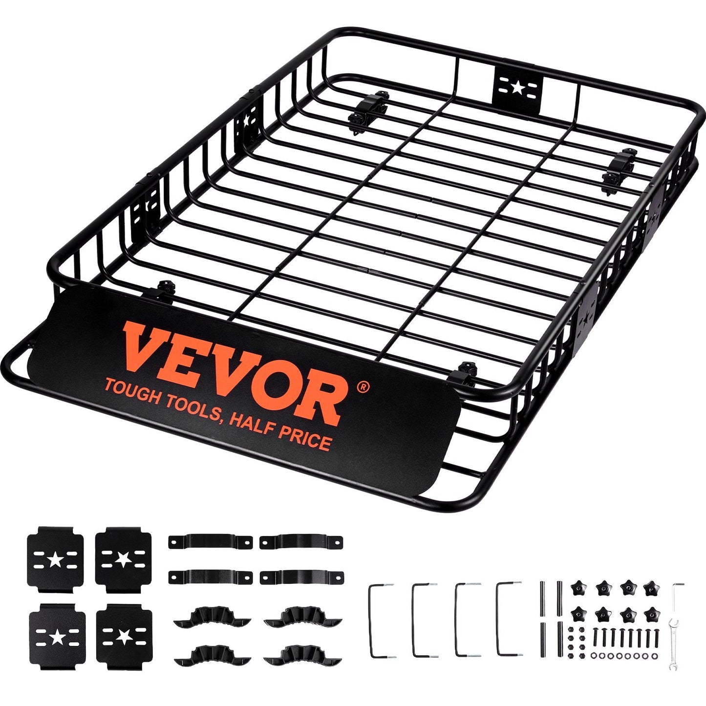 VEVOR Roof Rack Cargo Basket, 64" x 39" x 6" Rooftop Cargo - Premium Cargo Rack from VEVOR - Just $172.01! Shop now at Rapidvehicles