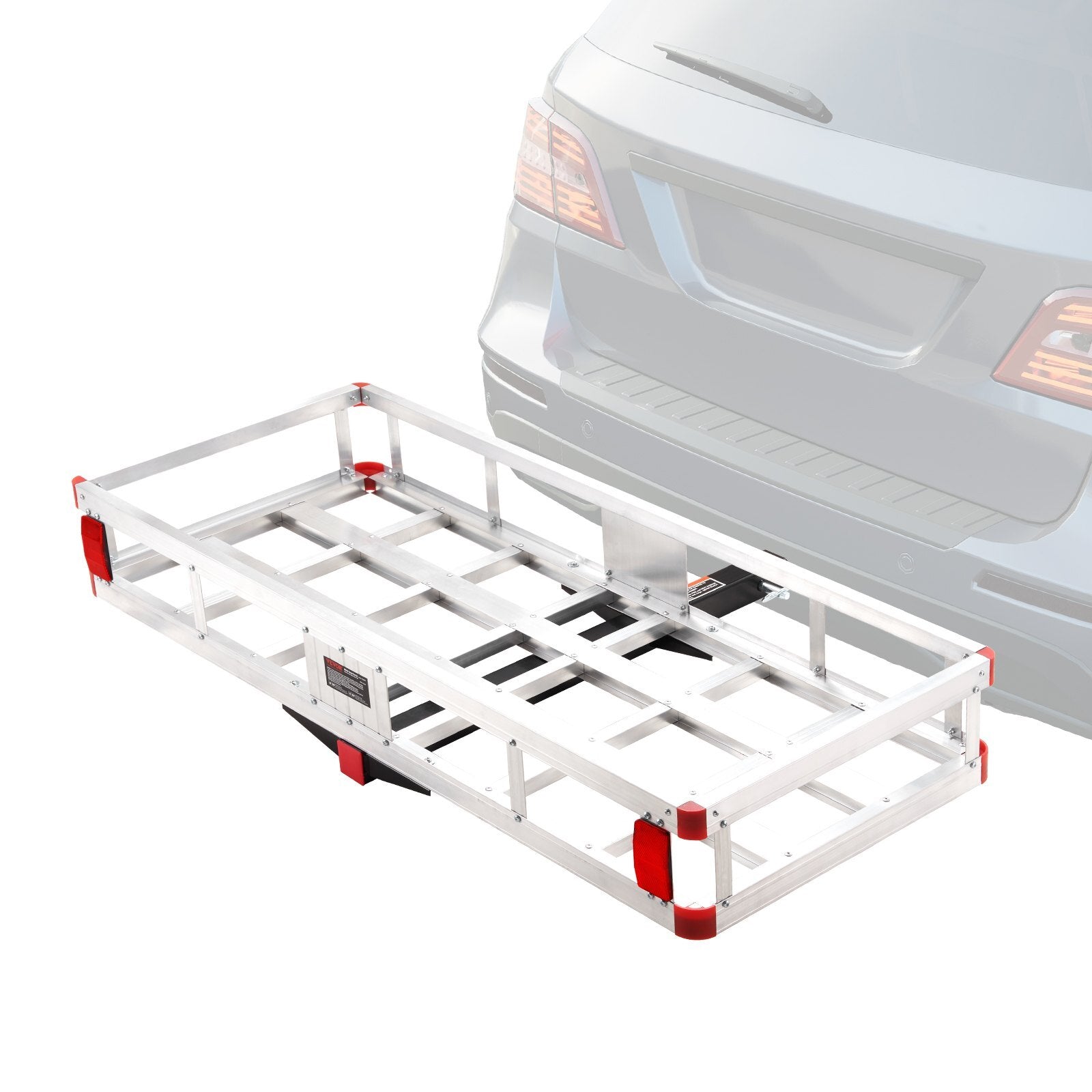 VEVOR 49.4 x 22.4 x 7.1 in Hitch Cargo Carrier, 500lbs Loading Capacity Trailer Hitch Mounted Cargo Basket, Rust-proof Aluminum Luggage Carrier Rack Fits 2" Hitch Receiver for SUV Truck Pickup Camping - Premium Cargo Carrier from VEVOR - Just $150.79! Shop now at Rapidvehicles