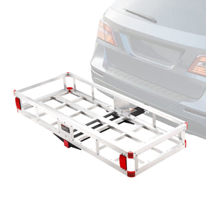 VEVOR 49.4 x 22.4 x 7.1 in Hitch Cargo Carrier, 500lbs Loading Capacity Trailer Hitch Mounted Cargo Basket, Rust-proof Aluminum Luggage Carrier Rack Fits 2" Hitch Receiver for SUV Truck Pickup Camping - Premium Cargo Carrier from VEVOR - Just $155.99! Shop now at Rapidvehicles