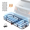 VEVOR Hitch Cargo Carrier, 53 x 19 x 5 in Trailer Hitch Mounted Steel Carrier Basket, 500lb Loading Luggage Carrier Rack with Stabilizer, Cargo Net, Straps, Fits 2" Hitch Receiver for SUV Truck Pickup - Premium Cargo Carrier from VEVOR - Just $107.79! Shop now at Rapidvehicles