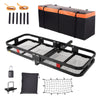 VEVOR Hitch Cargo Carrier, 60 x 24 x 6 in Folding Trailer Hitch Mounted Steel Cargo Basket, 500lb Luggage Carrier Rack with Waterproof Cargo Bag & Cargo Net, Fit 2" Hitch Receiver for SUV Truck Pickup - Premium Cargo Carrier from VEVOR - Just $188.49! Shop now at Rapidvehicles