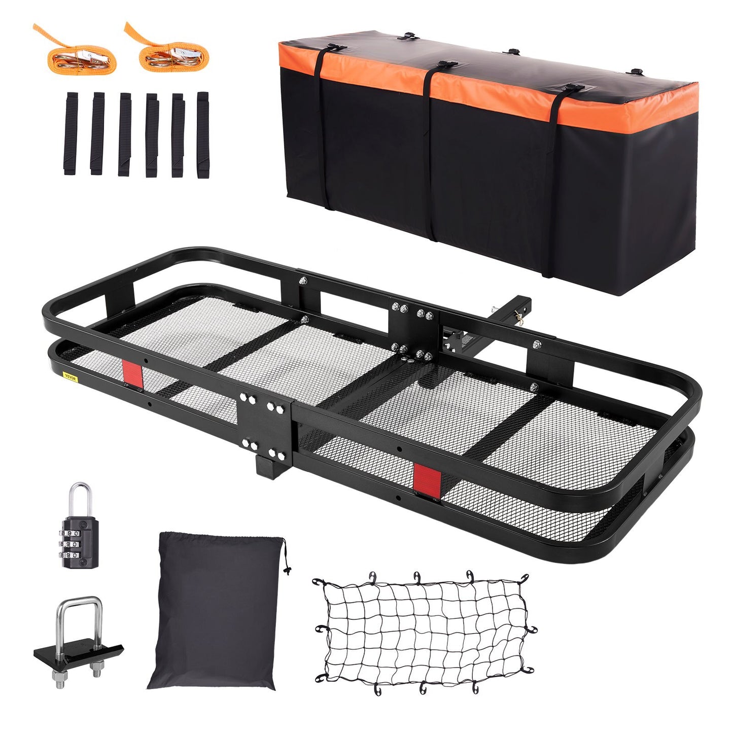 VEVOR Hitch Cargo Carrier, 60 x 24 x 6 in Folding Trailer Hitch - Premium Cargo Carrier from VEVOR - Just $207.26! Shop now at Rapidvehicles