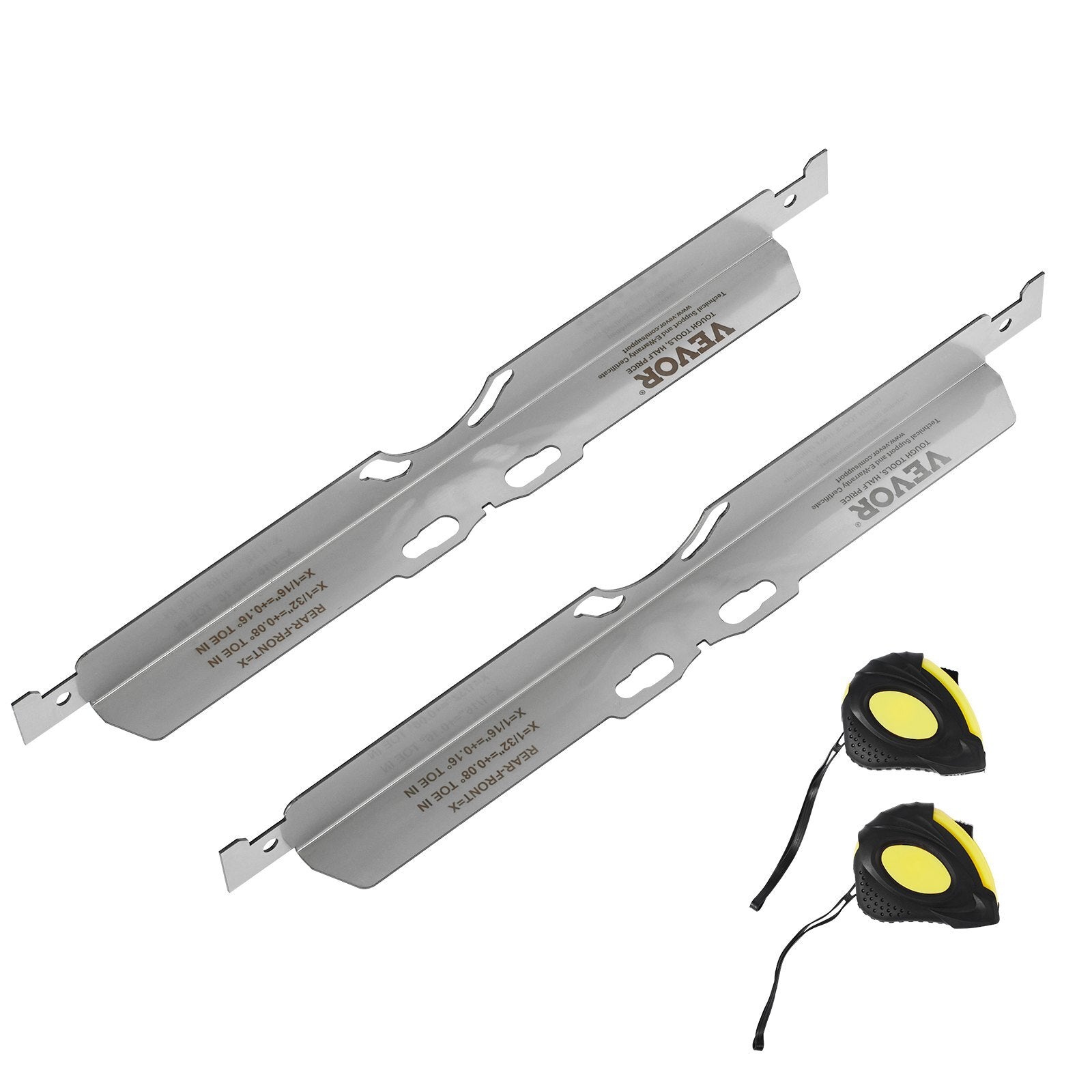 VEVOR Wheel Alignment Tool, 2-Pack Toe Alignment Toe Plates, Stainless Steel Wheel Alignment Tool Plate, Toe Angle Accurate Measurement, Includes 2 Measuring Tapes & Conversion Chart - Premium Toe Plate from VEVOR - Just $60.38! Shop now at Rapidvehicles