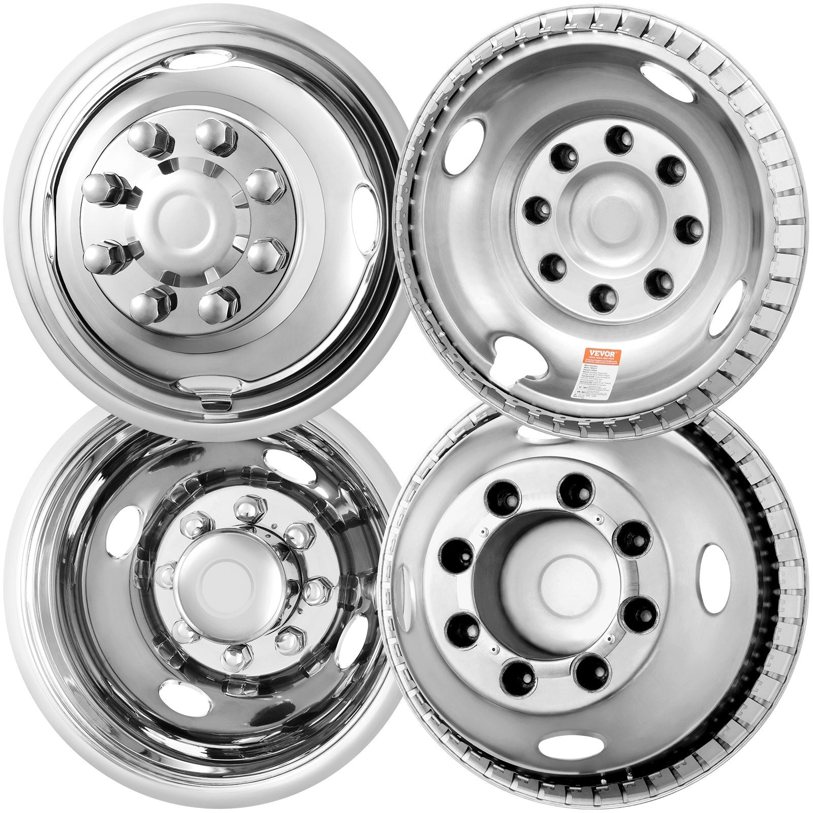 VEVOR 16-inch Wheel Simulators, 304 Stainless Steel Wheel Simulator Kit with Mirror Polished Finish, 2 Front and 2 Rear Wheel Covers Fit for Ford F350 (1974-1998), 4 pcs - Premium Wheel Simulators from VEVOR - Just $209.29! Shop now at Rapidvehicles