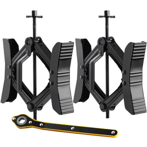 VEVOR Camper Wheel Chock Stabilizer, Heavy Duty H-shaped RV Tire Locking Chock, Built-in Wrench Fit for 3.5" to 12" Tire Space, 2 Sets of Camper Wheel Chocks with Ratchet Wrench for RV Travel Trailer - Premium Wheel Chock Stabilizer from VEVOR - Just $62.99! Shop now at Rapidvehicles