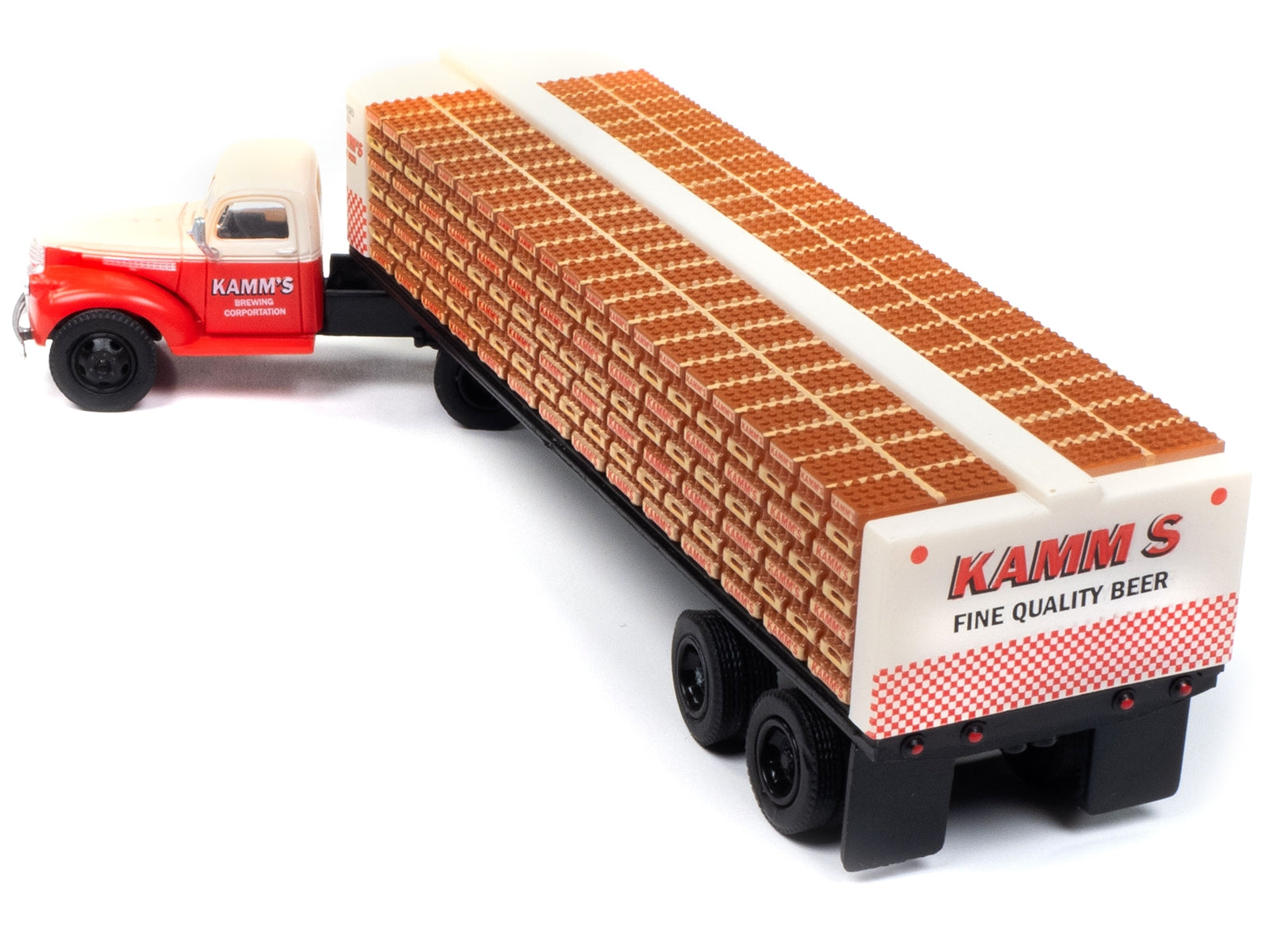 1941-1946 Chevrolet Tractor Red and White with Flatbed Bottle Trailer "Kamm's Beer" "Mini Metals" Series 1/87 (HO) Scale Model Car by Classic Metal Works - Premium Chevrolet Models from Classic Metal Works - Just $47.09! Shop now at Rapidvehicles