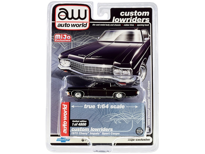 1970 Chevrolet Impala Sport Coupe Black "Custom Lowriders" - Premium Chevrolet Models from Autoworld - Just $32.39! Shop now at Rapidvehicles