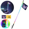 VEVOR 1 PC 4 FT Whip Light, APP & RF Remote Control Led Whip Light, Waterproof 360? Spiral RGB Chasing Lighted Whips with 2 Flags, for UTVs, ATVs, Motorcycles, RZR, Can-am, Trucks, Off-road, Go-karts - Premium Whip Lights from VEVOR - Just $95.99! Shop now at Rapidvehicles