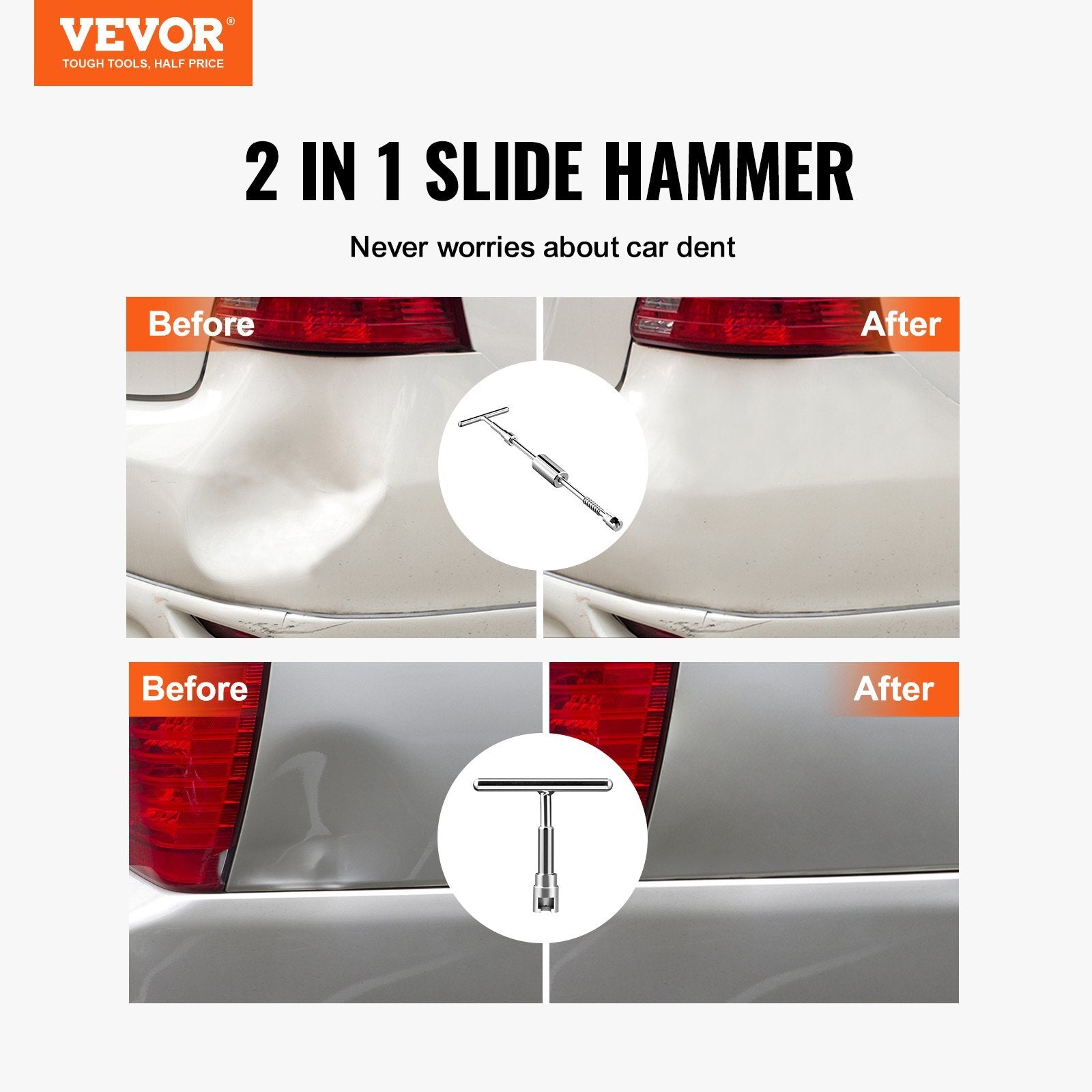 VEVOR Car Body Dent Puller Bridge Lifter Tool Paintless Hail Remover Repair Kit - Premium Dent Repair Kit from VEVOR - Just $48.30! Shop now at Rapidvehicles