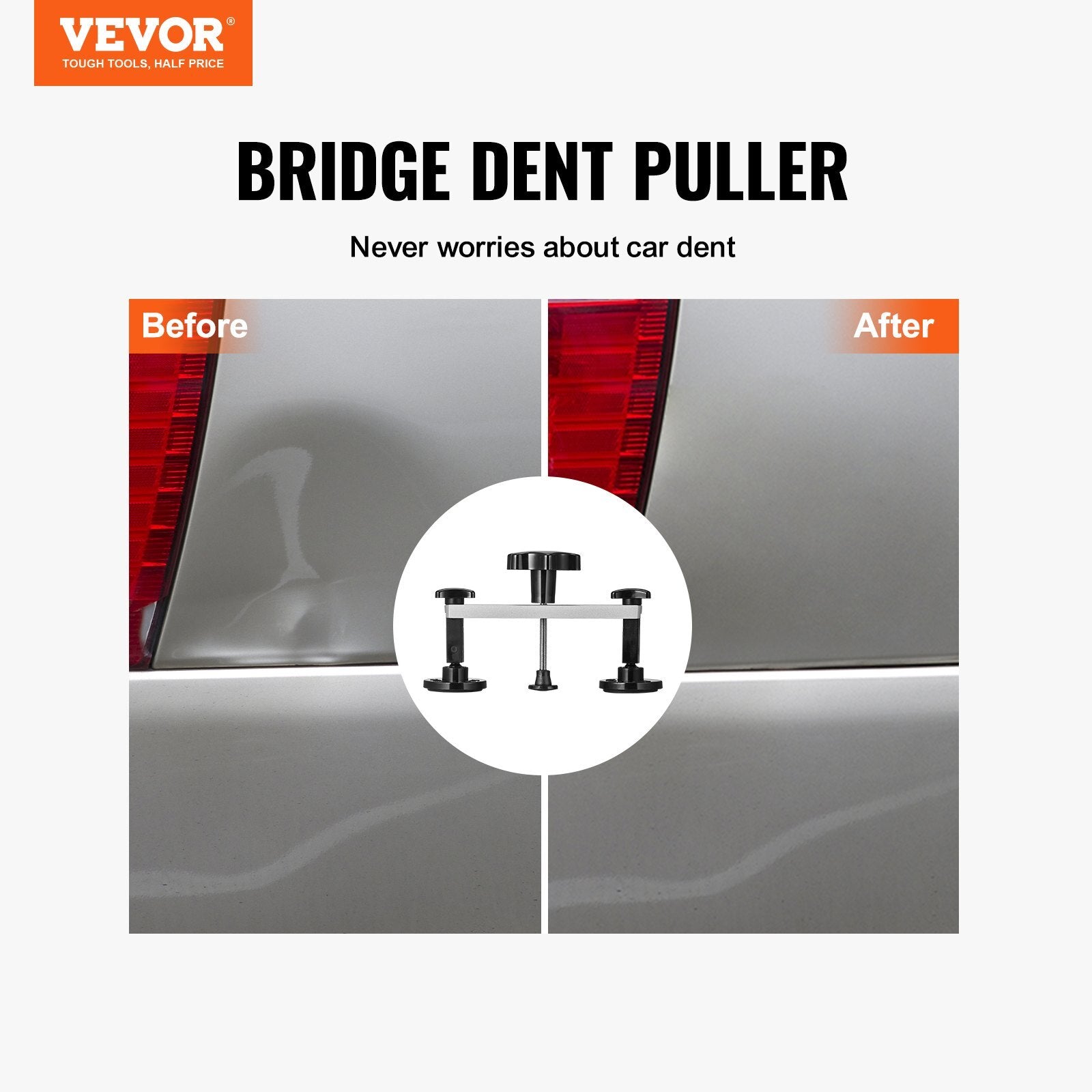 VEVOR 25 PCS Dent Repair Kit, Paintless Dent Removal Kit with Bridge Puller and Puller Tabs, Auto Body Dent Puller Kit with Hot Glue Gun, Glue Sticks for Vehicles, Refrigerators, Metal Surface Dents - Premium Dent Repair Kit from VEVOR - Just $37.99! Shop now at Rapidvehicles